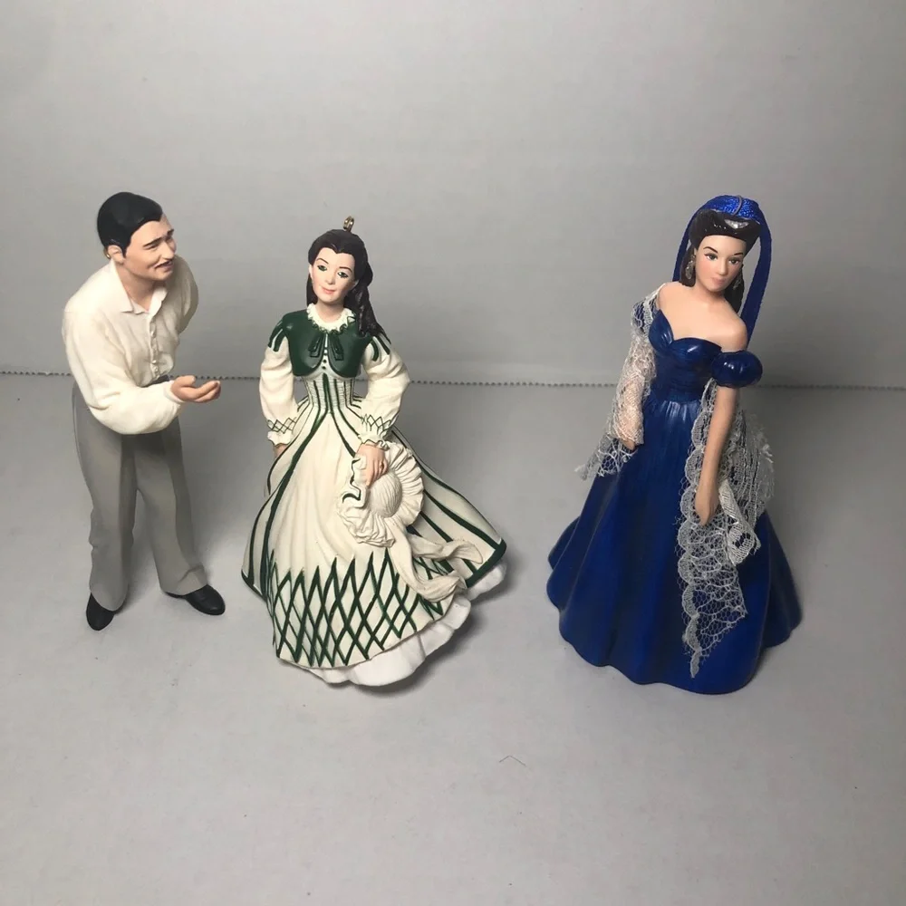 Gone With The Wind Christmas Ornaments, Scarlett O'Hara, Rhett Butler Hallmark